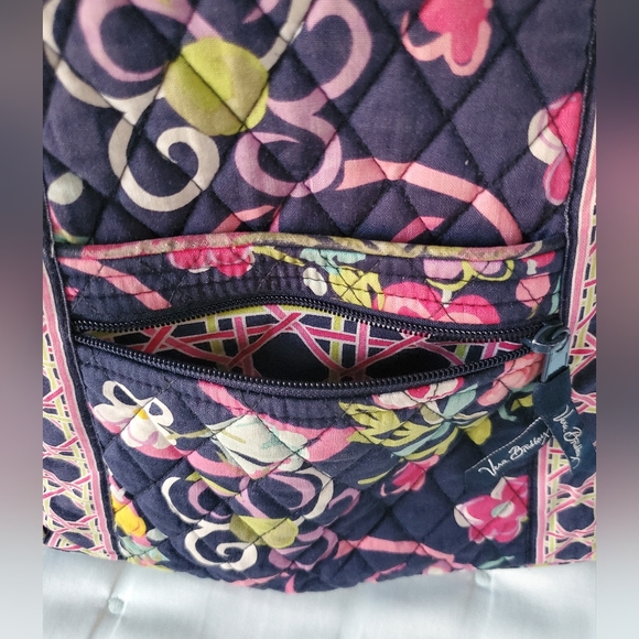 Navy Floral Vera Bradley Crossbody Bag - Picture 4 of 13